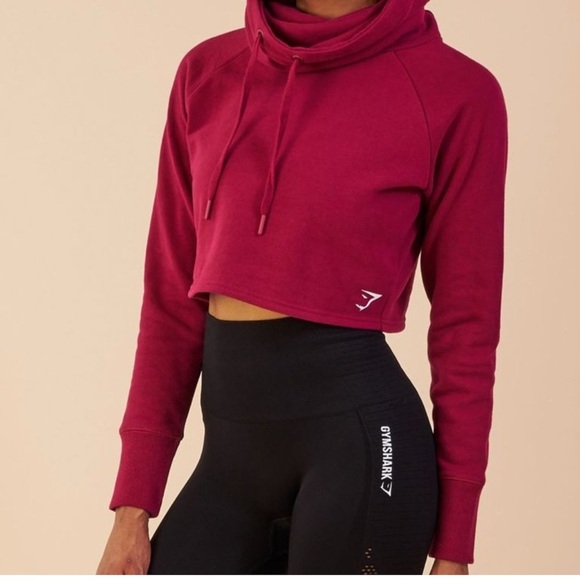 Gymshark Tops - Gymshark cowl neck Burgundy sweatshirt - Medium